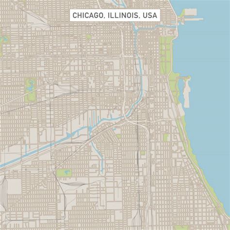 Chicago Map Illustrations, Royalty-Free Vector Graphics & Clip Art - iStock