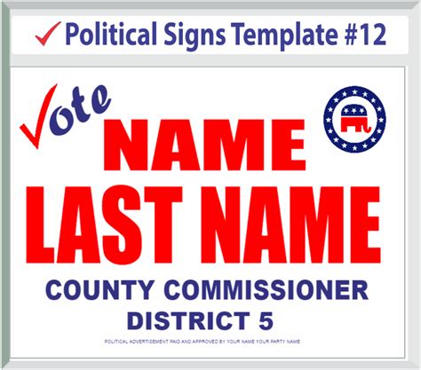 Political Sign Template