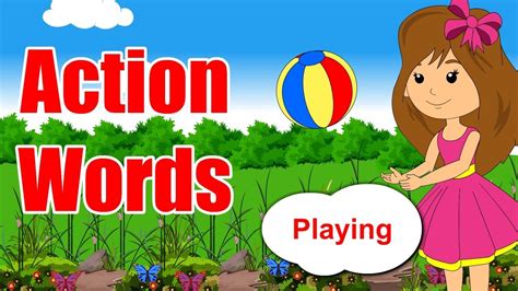 Action Words | 10 Verbs in English | Kids vocabulary | English Verbs ...