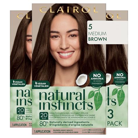 Buy ClairolNatural Instincts Demi-Permanent Hair Dye, 5 Medium Brown ...