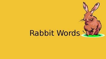 Rabbit Words by Orton Gillingham on the Go | TPT