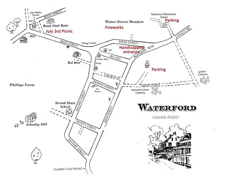 map-waterford-july-3rd-4th | Waterford Citizens' Association (WCA) of Waterford Virginia