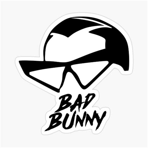 Bad Bunny Logo Black And White