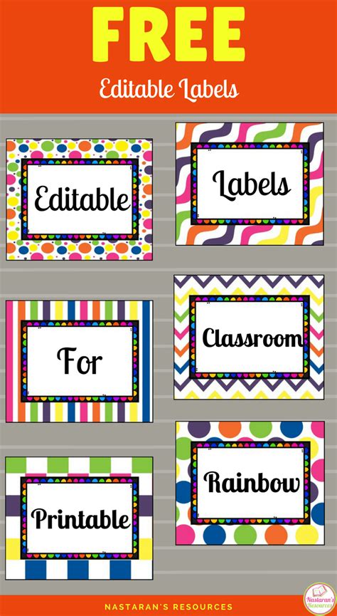 Free Printable And Editable Labels For Classroom Organization | Classroom labels printables ...