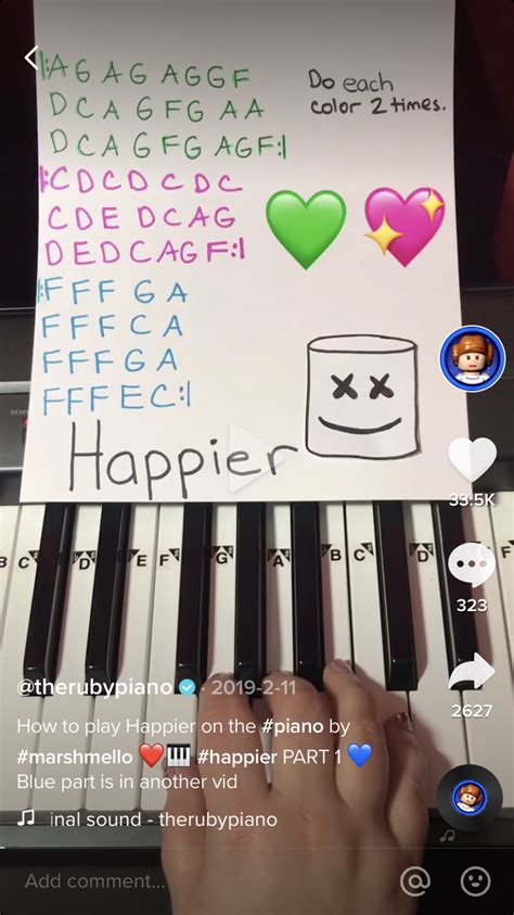 Piano Music Sheet Happier Roblox