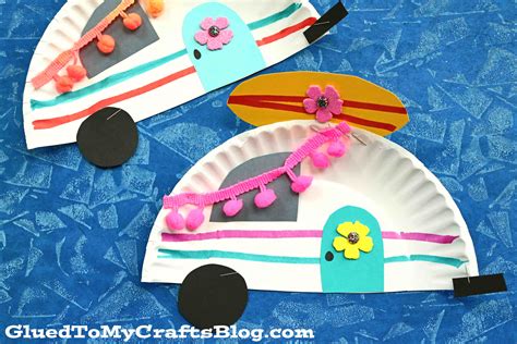 Paper Plate Beach Camper Craft