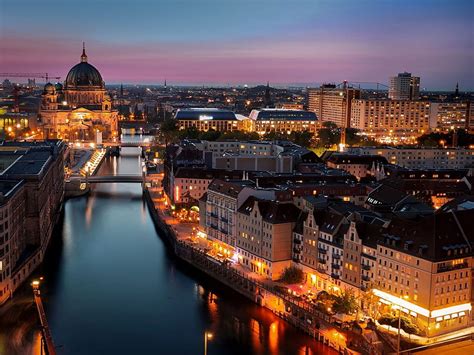 Berlin, Germany, city, night, lights, buildings HD wallpaper | Pxfuel