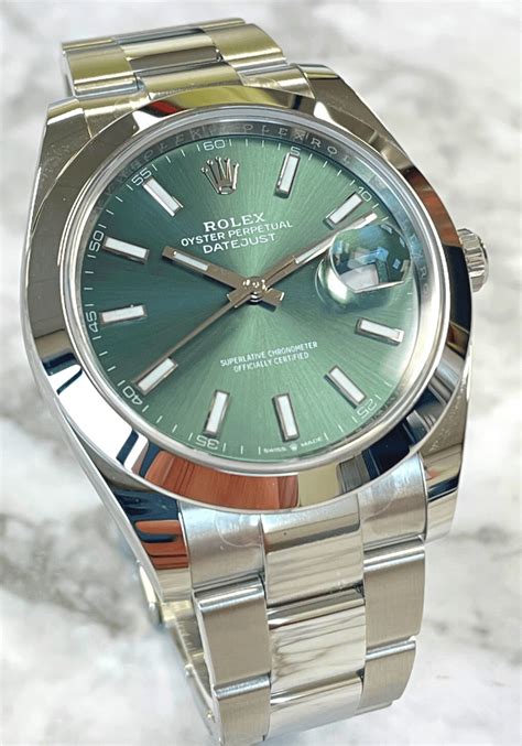 BRAND NEW Rolex Datejust 41 - 126300 - Green Dial - 2022 - STICKERED