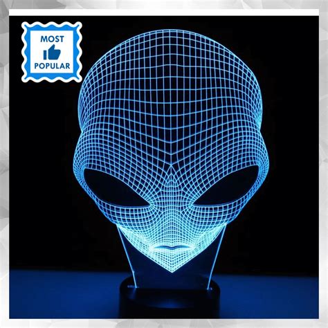 Amazing Alien 3D LED Night Light with 7 changing colors. Hot item!!!! #in #sopping #lights # ...