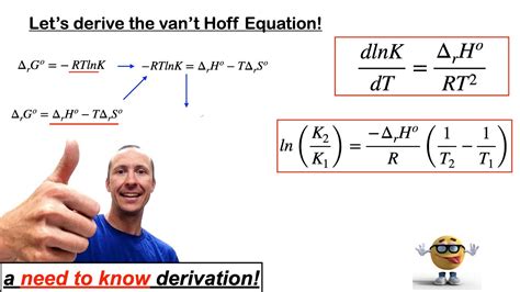 van’t Hoff Equation - Derivation || Step by Step (easy) 💪 - YouTube