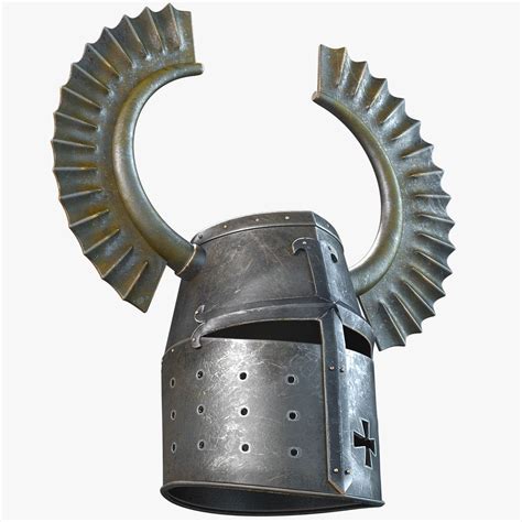 horned teutonic knight helmet 3d model | Knights helmet, Knight, Knight ...