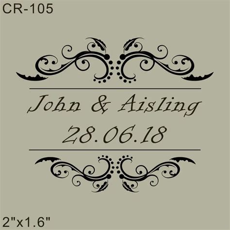 Wood rubber Personalized Custom Wedding Stamps 2"X1.6" Invitation Card ...