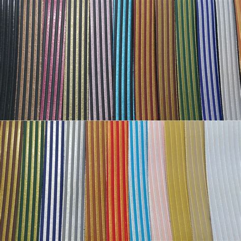 90x134cm Synthetic Leather Faux Leather Fabric Embossed Stripes PU Leather Fabric Sewing Fabric ...