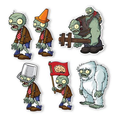 Plants vs. Zombies 2 Wall Decals: Special Front Yard Zombie Set II (Six ...