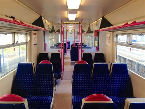 BRITISH RAIL CLASS 319. The refreshed interior of a Class 319 with added passenger information ...