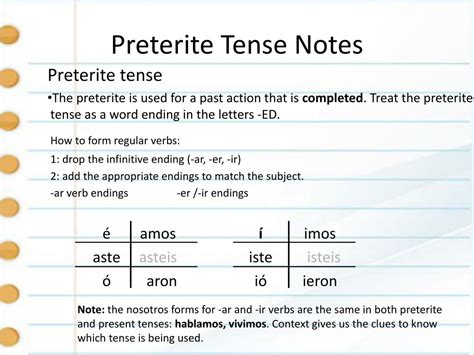 What Is Preterite Tense Meaning And Examples