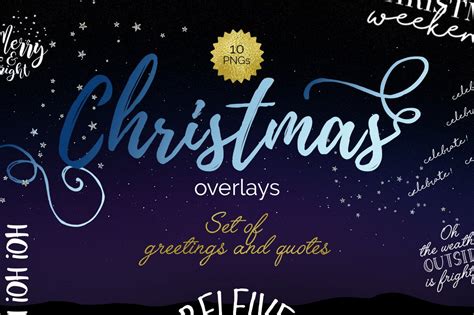 Christmas 2016 text overlays | Decorative Illustrations ~ Creative Market