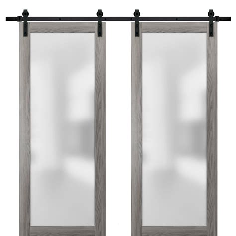 Sliding Double Barn Glass Doors 60 x 80 - Walmart.com