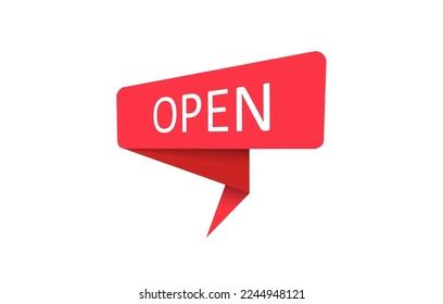 Open Red Banner Pointer Sticker Label Stock Vector (Royalty Free) 2244948121 | Shutterstock