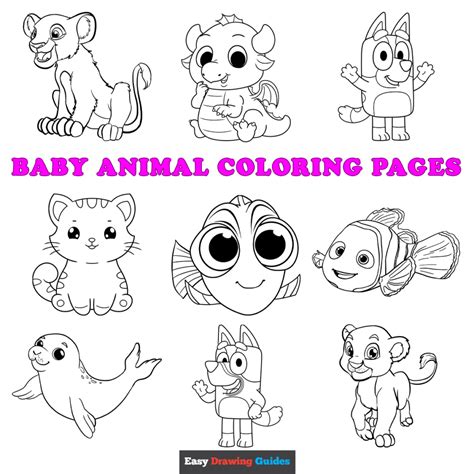Free Printable Baby Animal Coloring Pages for Kids