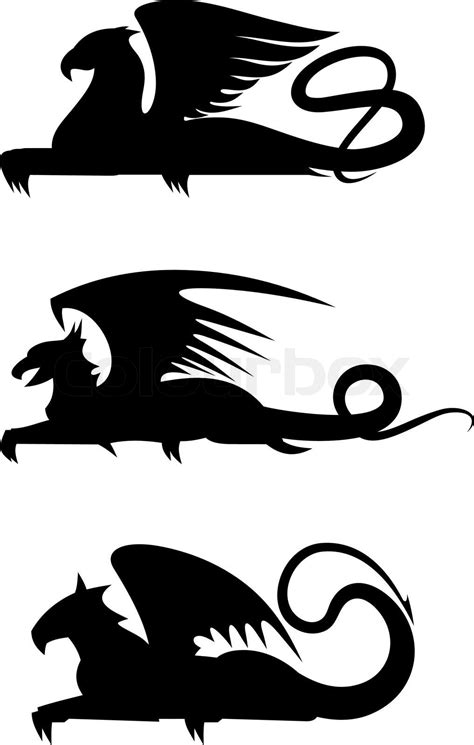 Griffin silhouettes | Stock vector | Colourbox