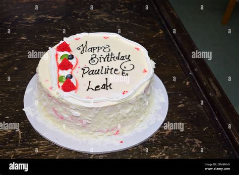 Happy birthday cake with lettering Stock Photo - Alamy