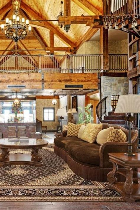 New Montana Castle Interior: Luxury Formal Living Room With a Rustic ...