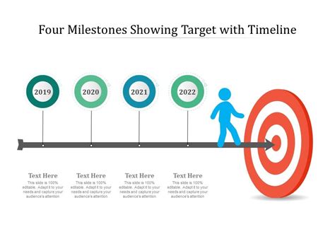 Four Milestones Showing Target With Timeline | Presentation PowerPoint ...