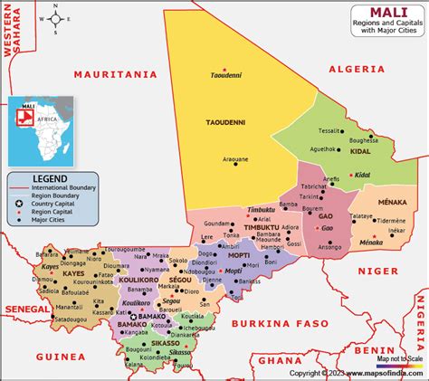 Mali Map | HD Political Map of Mali