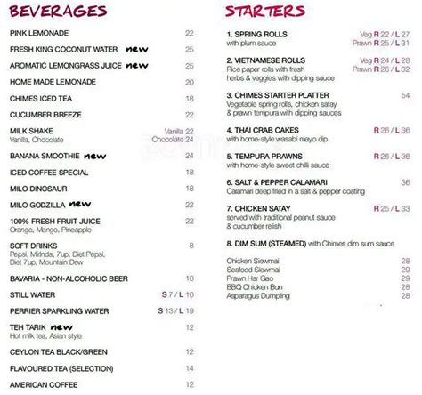 Chimes Menu, Menu for Chimes, Business Bay, Dubai - Zomato