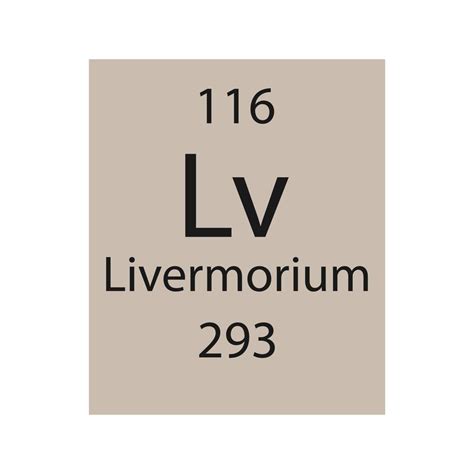 Livermorium symbol. Chemical element of the periodic table. Vector ...