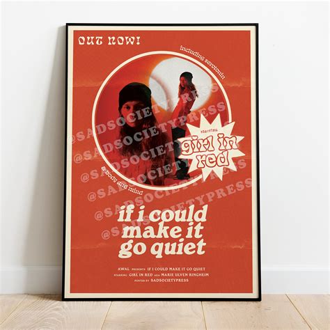 Girl in Red If I Could Make It Go Quiet Retro Movie Poster A4 - Etsy Canada