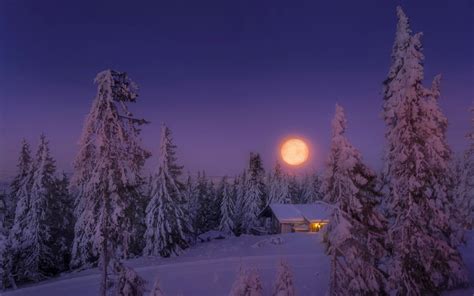 Full Moon Winter Wallpapers on WallpaperDog