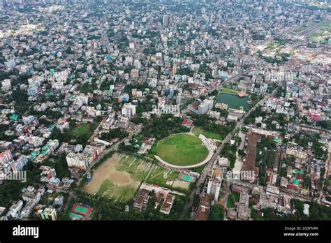 Khulna, Bangladesh - June 10, 2021: The bird's-eye view of Khulna city ...