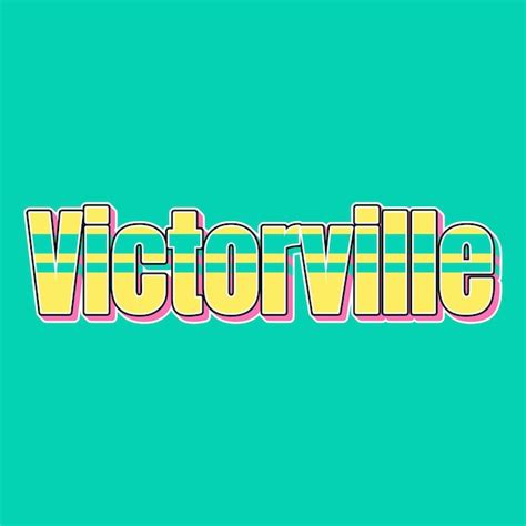 Premium Photo | Victorville Typography Vintage 90s 3d design yellow ...