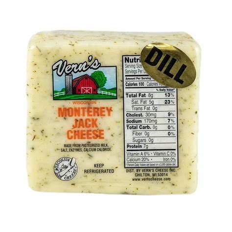 Buy Wisconsin Monterey Jack Cheese with Dill Online | Vern's Cill