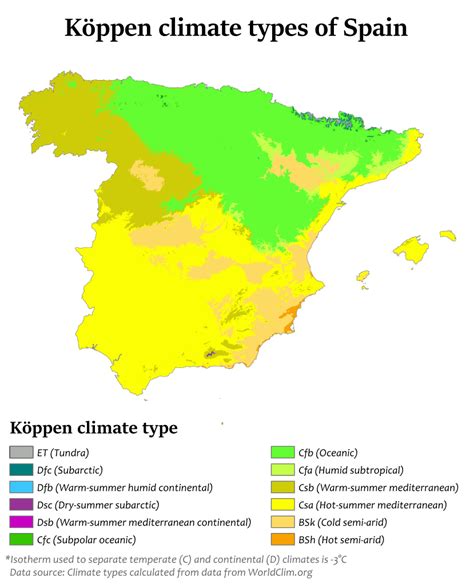 Köppen climate types of Spain | Climates, Spain, History geography