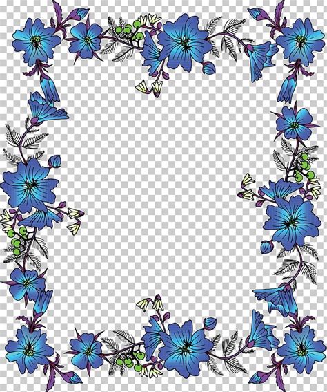 Flower Frame PNG, Clipart, Blue, Blue Vector, Border, Border Frame, Border Vector Free PNG Download