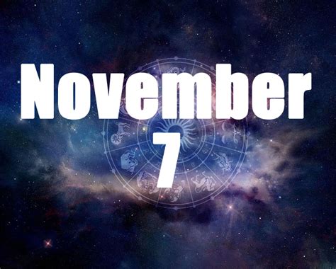 November 7 Birthday horoscope - zodiac sign for November 7th