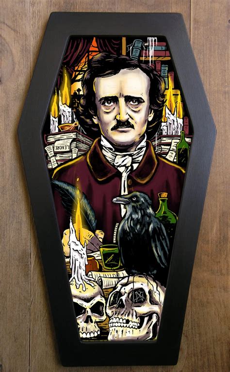 Edgar Allan Poe Coffin Framed Art Print (Only 3 available!) | BwanaDevilArt