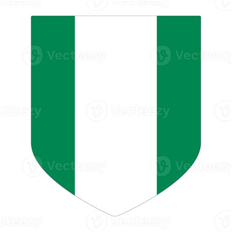 Nigerian flag. Flag of Nigeria in design shape 25862932 PNG