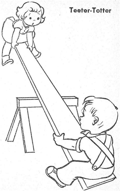 Black and white kids on teeter totter clip art black and white kids on ...