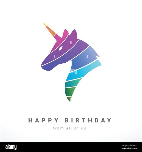 Gradient Paper art of Unicorn. Isolated Vector Illustration Stock Vector Image & Art - Alamy