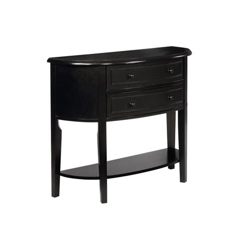 Shop Powell Black Wood Console Table at Lowes.com