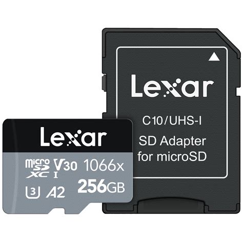 Lexar Professional SILVER Series 1066x Memory microSDXC UHS-I Card with ...