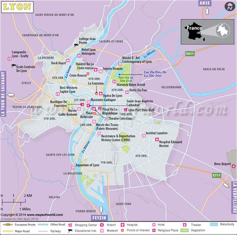 Lyon France Map | Lyon Map