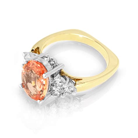 Padparadscha Sapphire Ring - Jewelry Designs