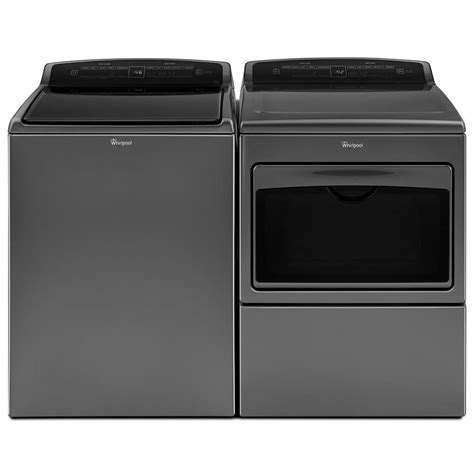 Whirlpool WTW7500GC 4.8 cu. ft. Top Load Washer and WED7500GC 7.4-cu ft ...