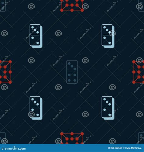 Set Board Game, Domino and on Seamless Pattern. Vector Stock Vector ...