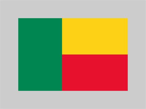 Benin flag, official colors and proportion. Vector illustration ...